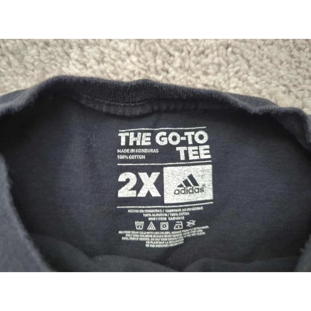 San Antonio Spurs T Shirt Mens 2XL NBA Ginobili‎ 20 Short Sleeve Adidas Black - Picture 3 of 7